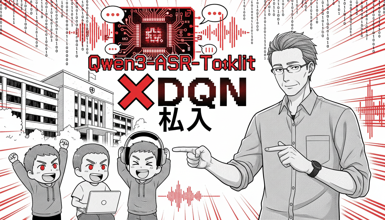 【神ツール】ワイ、大学の講気もAIに丸投げできる「Qwen3-ASR-Toolkit」を発見。もう人間やめるわwww